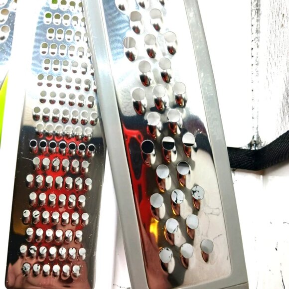 Lot Of 4 Stainless Steel 11" Flat Graters Fine to Course New - Picture 2 of 9